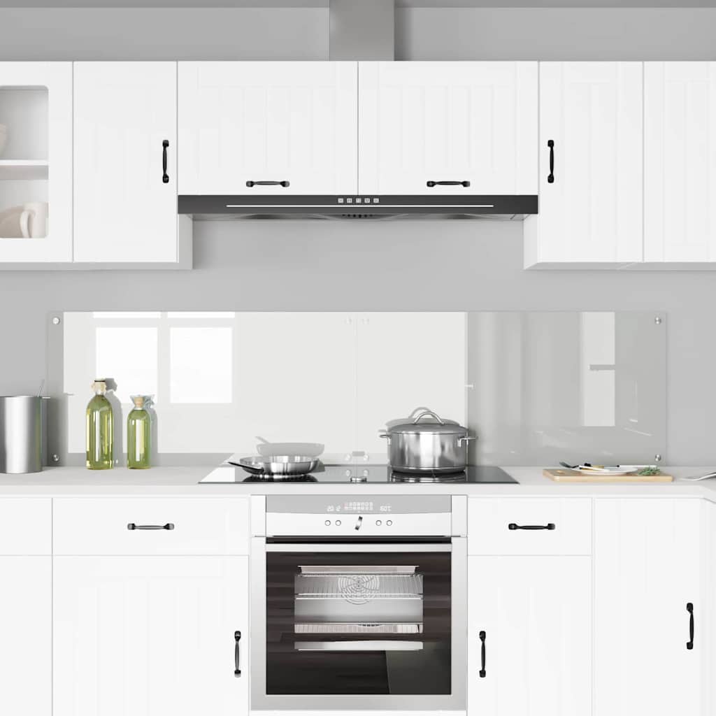 Kitchen Backsplash 2 pcs Transparent 100 x 50 cm Tempered Glass