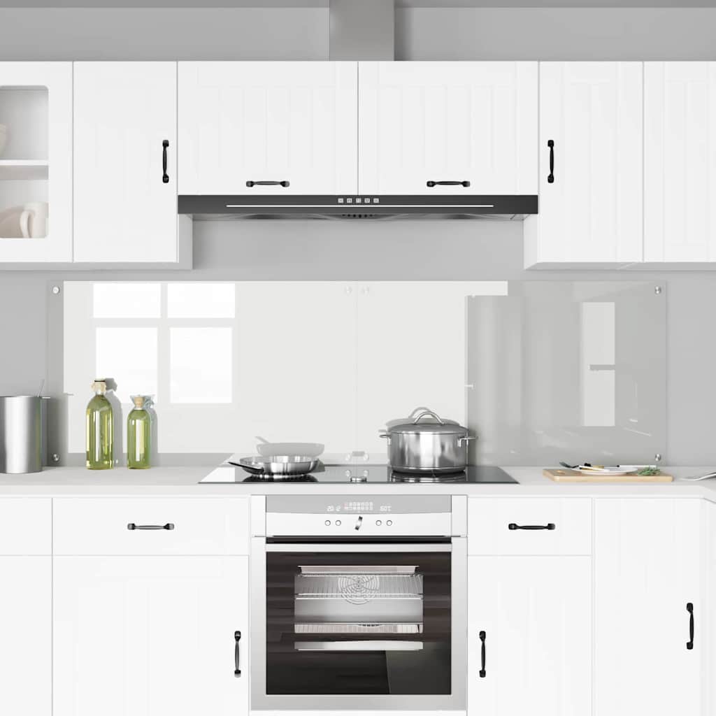 Kitchen Backsplash 2 pcs Transparent 100 x 60 cm Tempered Glass