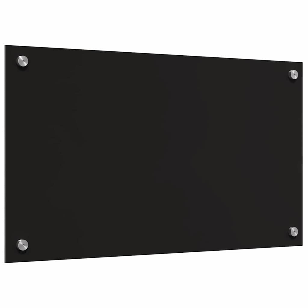 Kitchen Backsplash 2 pcs Black 70 x 40 cm Tempered Glass