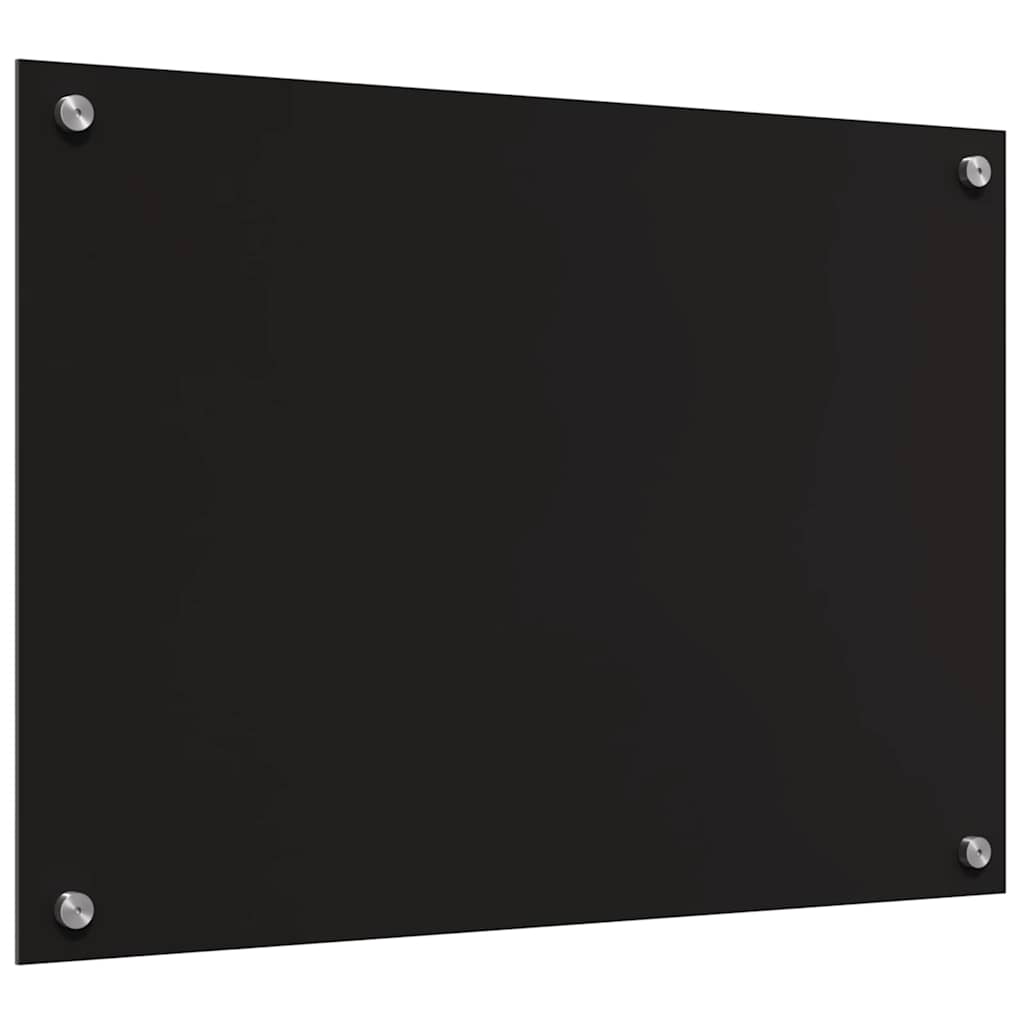 Kitchen Backsplash 2 pcs Black 70 x 50 cm Tempered Glass