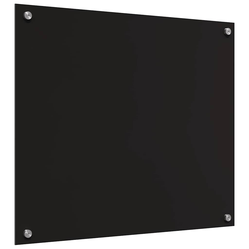 Kitchen Backsplash 2 pcs Black 70 x 60 cm Tempered Glass