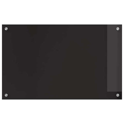 Kitchen Backsplash 2 pcs Black 80 x 50 cm Tempered Glass