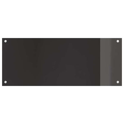 Kitchen Backsplash 2 pcs Black 100 x 40 cm Tempered Glass