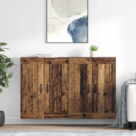 Wall-mounted Cabinet 2 pcs Old Wood 69.5 x 34 x 90 cm