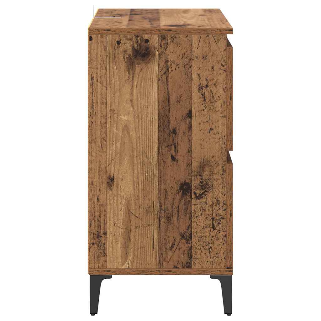 Sideboards 2 pcs Old Wood 60 x 35 x 70 cm Engineered Wood