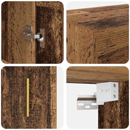 Wall-mounted Cabinet 2 pcs Old Wood 69.5 x 34 x 90 cm