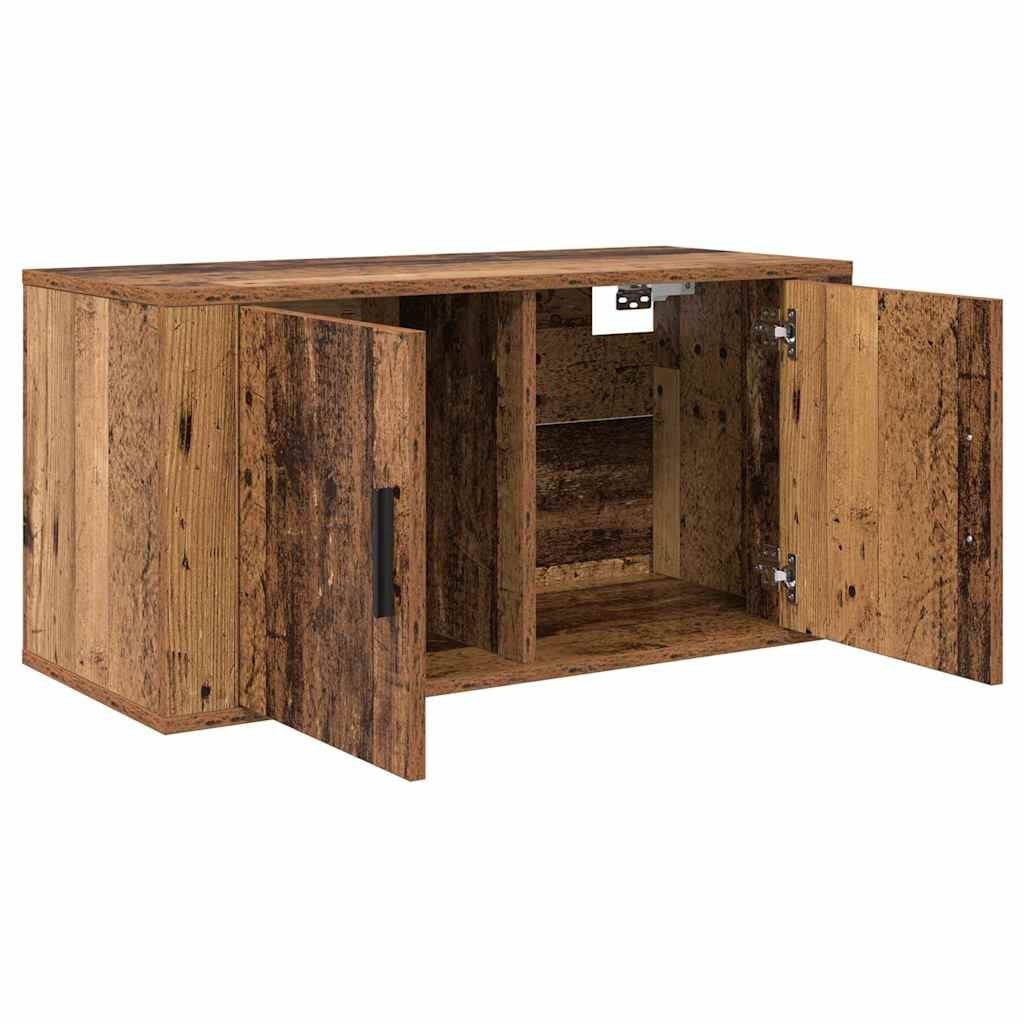 Wall-mounted TV Cabinet Set 3 pcs Old Wood 80 x 34.5 x 40 cm