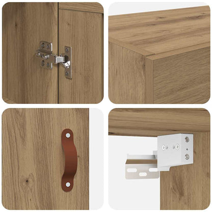 Wall-mounted Cabinet 2 pcs Artisan Oak 69.5 x 34 x 90 cm
