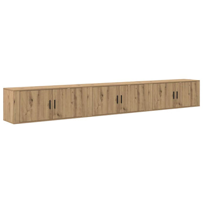 Wall-mounted TV Cabinet Set 3 pcs Artisan Oak Engineered Wood