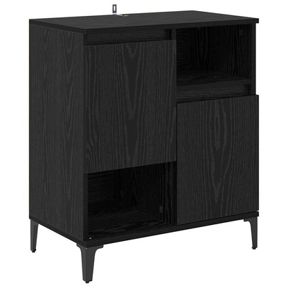 Sideboards 2 pcs Black Oak 60 x 35 x 70 cm Engineered Wood