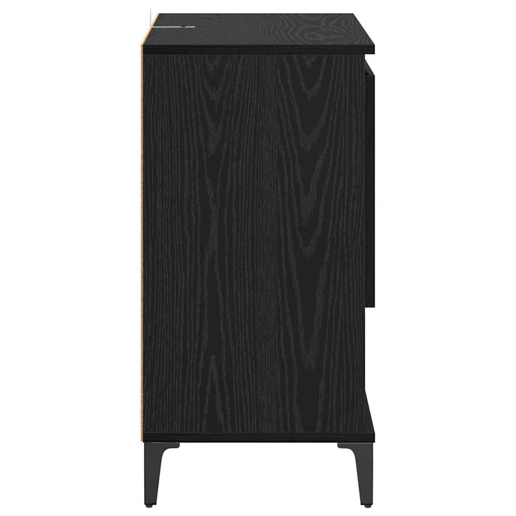 Sideboards 2 pcs Black Oak 60 x 35 x 70 cm Engineered Wood
