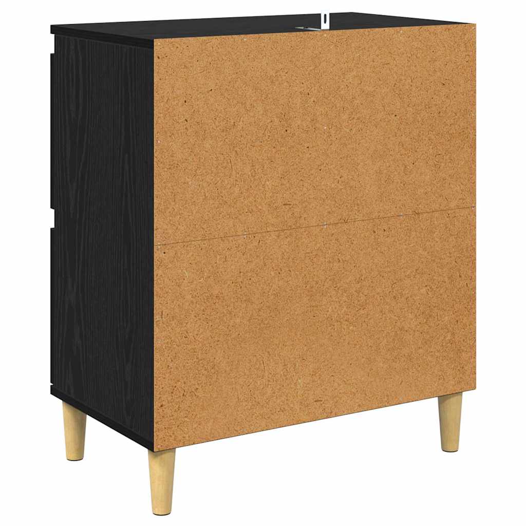 Sideboards 2 pcs Black Oak 60 x 35 x 70 cm Engineered Wood