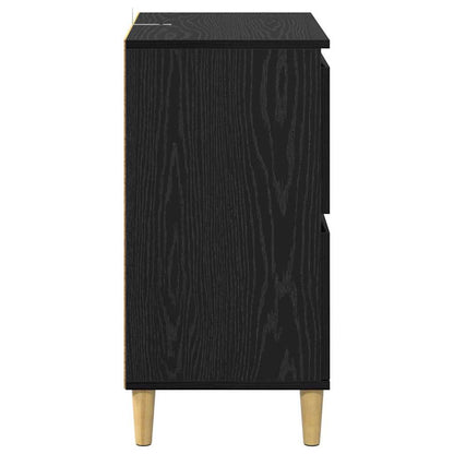Sideboards 2 pcs Black Oak 60 x 35 x 70 cm Engineered Wood