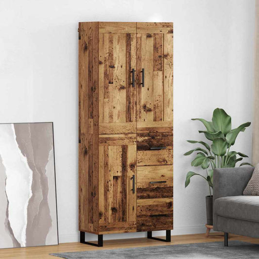 Highboard 2 pcs Old Wood 69.5 x 34 x 180 cm