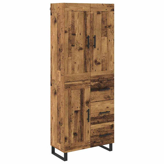 Highboard 2 pcs Old Wood 69.5 x 34 x 180 cm