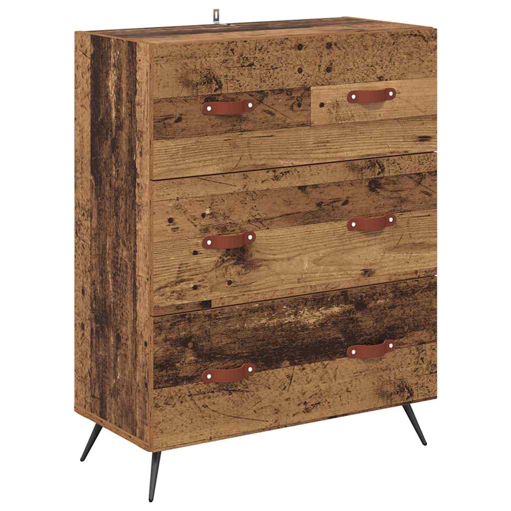 Highboard Cabinet with Shelf 2 pcs Old Wood Engineered Wood