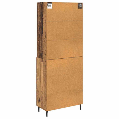Highboard with Drawer 2 pcs Old Wood Engineered Wood