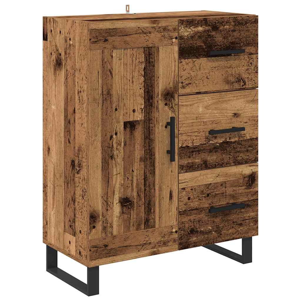 Highboard with Drawer 2 pcs Old Wood Engineered Wood