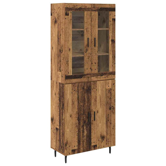 Highboard 2 pcs Old Wood 69.5 x 34 x 180 cm Engineered Wood