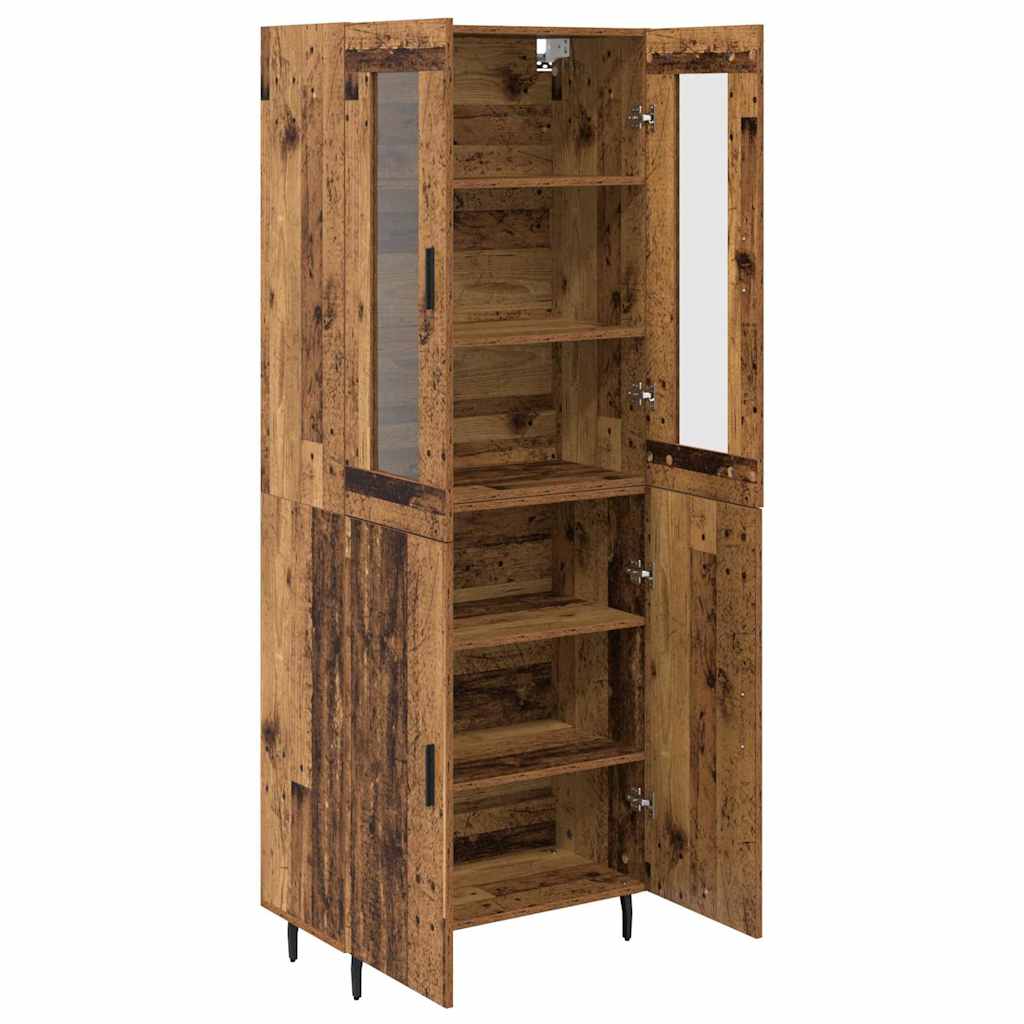 Highboard 2 pcs Old Wood Engineered Wood