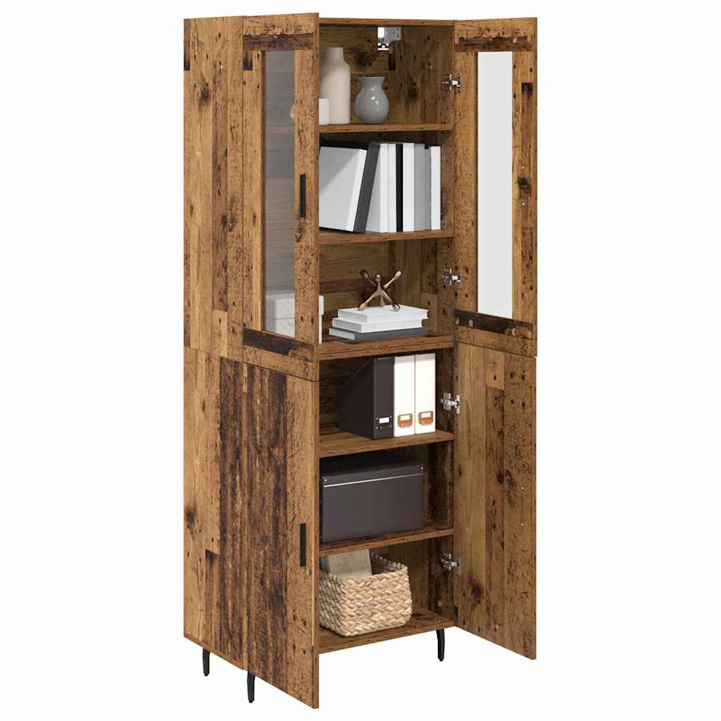 Highboard 2 pcs Old Wood Engineered Wood