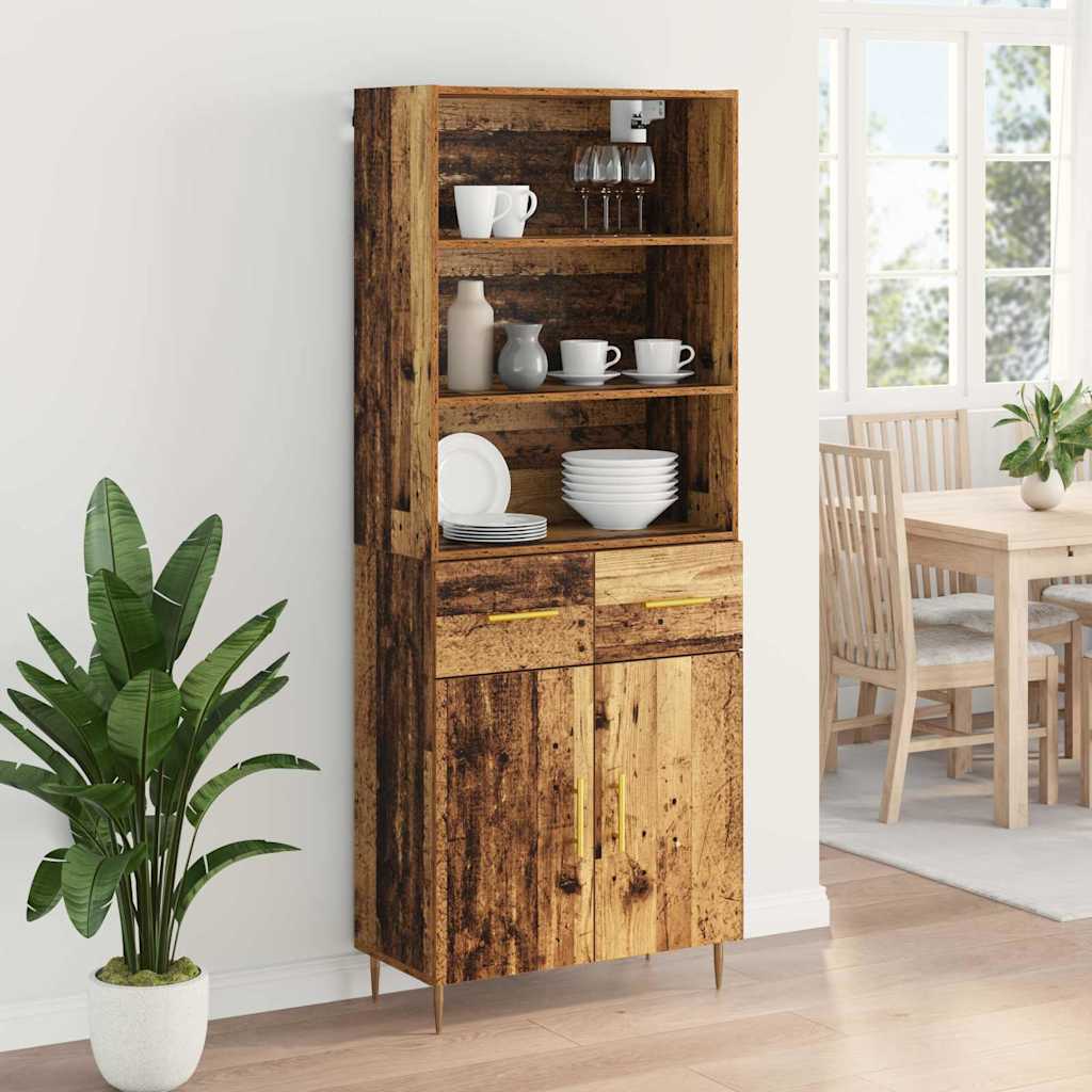 Highboard Old Wood 69.5 x 34 x 180 cm Engineered Wood