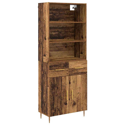 Highboard Old Wood 69.5 x 34 x 180 cm Engineered Wood