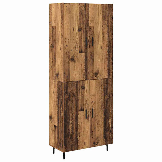 Highboard 2 pcs Old Wood 69.5 x 34 x 180 cm Engineered Wood