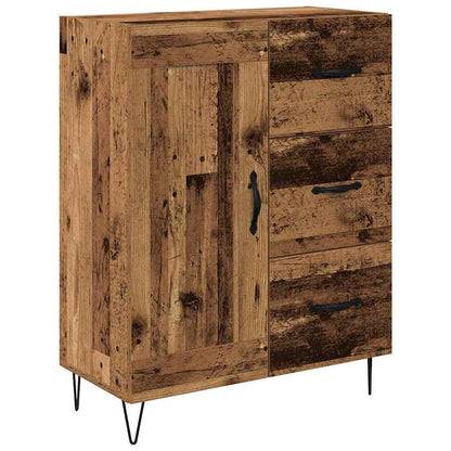 Highboard with Drawer 2 pcs Old Wood Engineered Wood