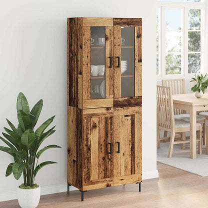 Highboard 2 pcs Old Wood Engineered Wood