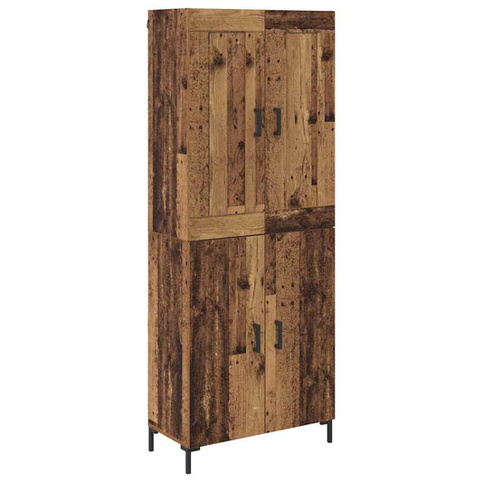 Highboard 2 pcs Old Wood 69.5 x 34 x 180 cm Engineered Wood