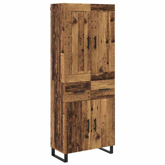 Highboard 2 pcs Old Wood 69.5 x 34 x 180 cm