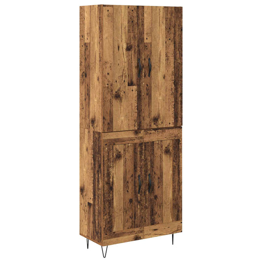 Highboard 2 pcs Old Wood 69.5 x 34 x 180 cm Engineered Wood