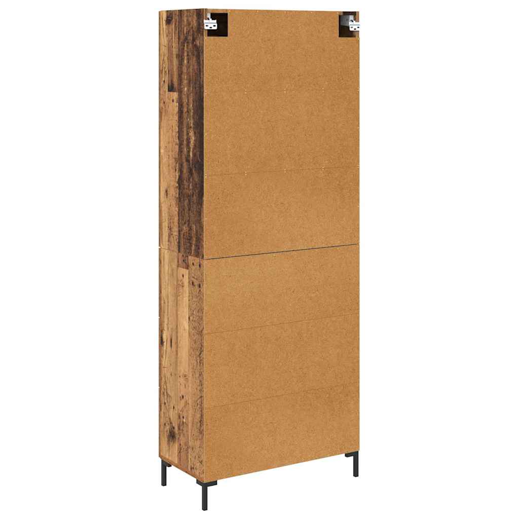 Highboard with Drawer 2 pcs Old Wood Engineered Wood