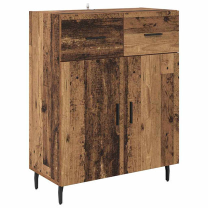 Highboard Old Wood 69.5 x 34 x 180 cm Engineered Wood and Glass