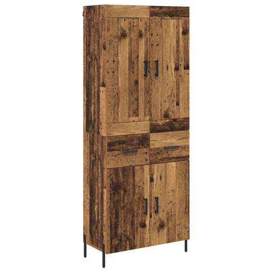 Highboard 2 pcs Old Wood 69.5 x 34 x 180 cm Engineered Wood