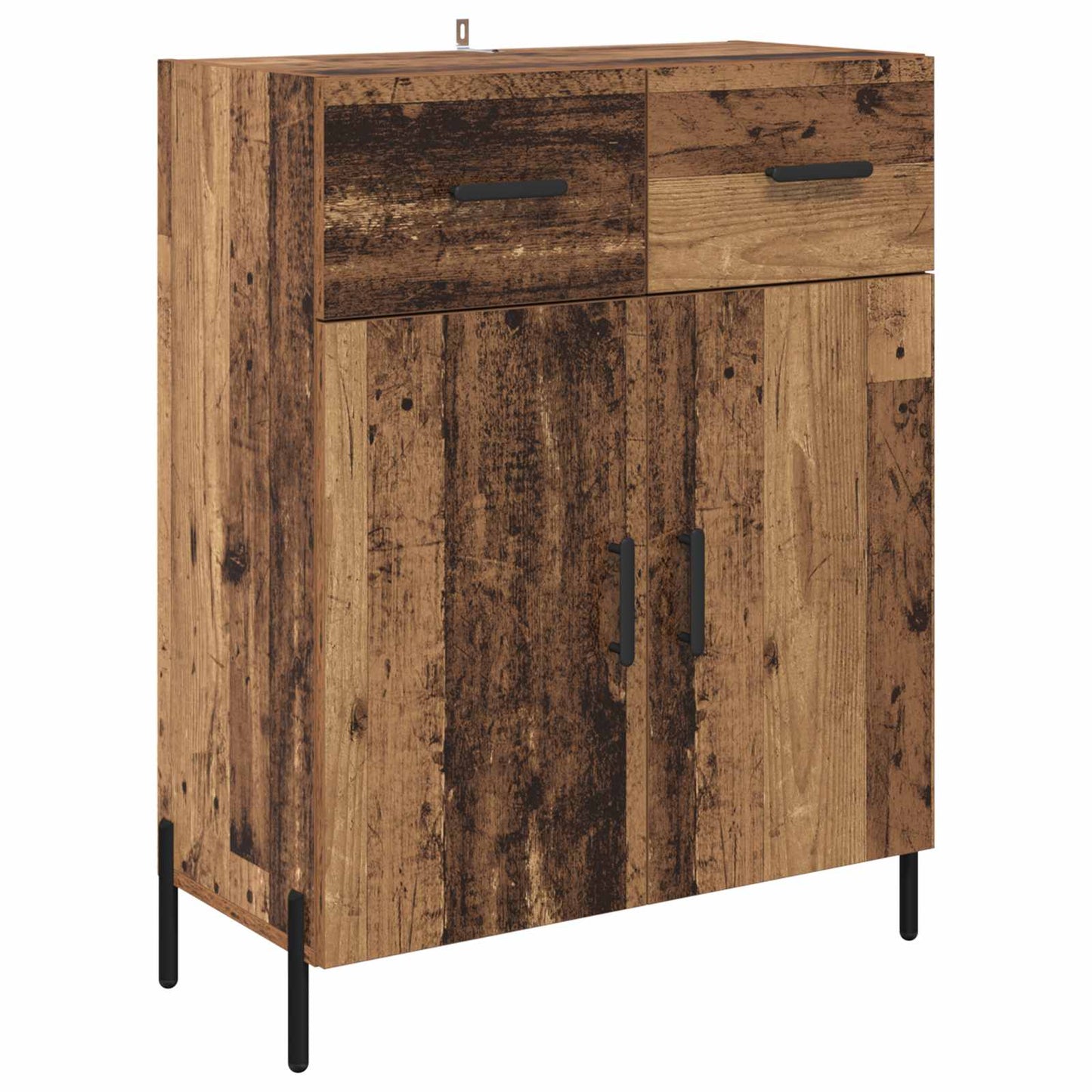 Highboard 2 pcs Old Wood Engineered Wood