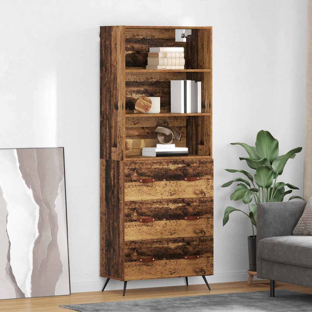 Highboard Old Wood 69.5 x 34 x 180 cm Engineered Wood