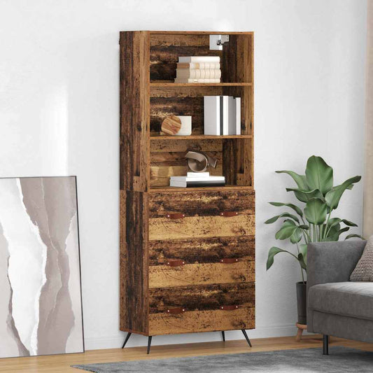 Highboard Old Wood 69.5 x 34 x 180 cm Engineered Wood
