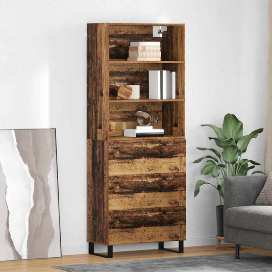 Highboard 2 pcs Old Wood 69.5 x 34 x 180 cm