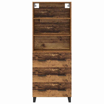Highboard with Drawer 2 pcs Old Wood Engineered Wood