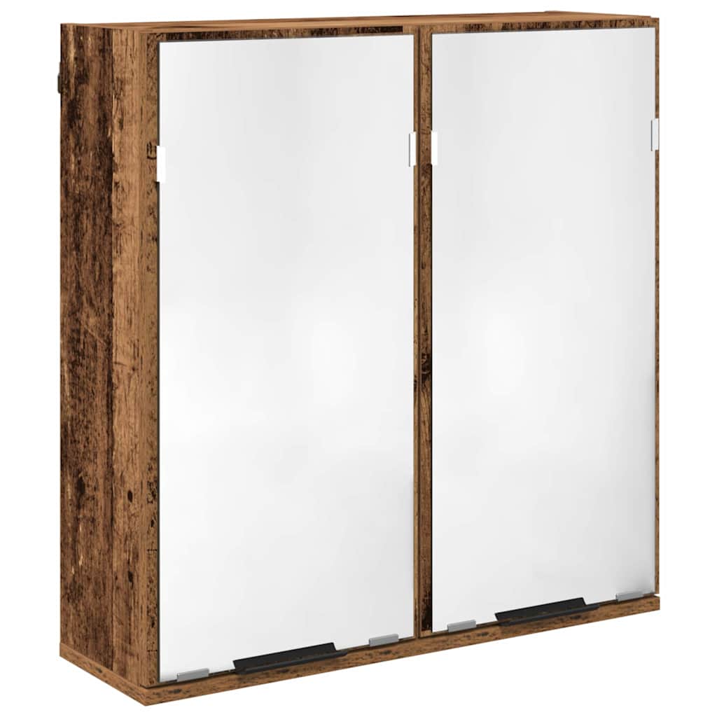 Bathroom Cabinet Set with Shelf Old Wood Engineered Wood