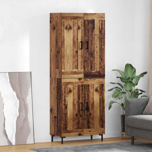 Highboard 2 pcs Old Wood 69.5 x 34 x 180 cm Engineered Wood
