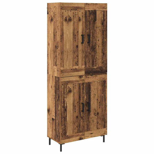 Highboard 2 pcs Old Wood 69.5 x 34 x 180 cm Engineered Wood
