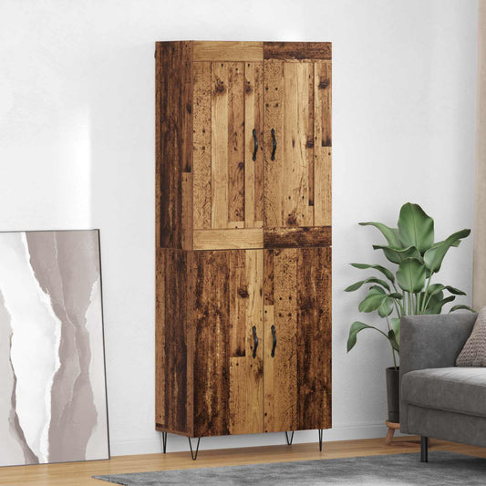 Highboard Old Wood 69.5 x 34 x 180 cm Engineered Wood