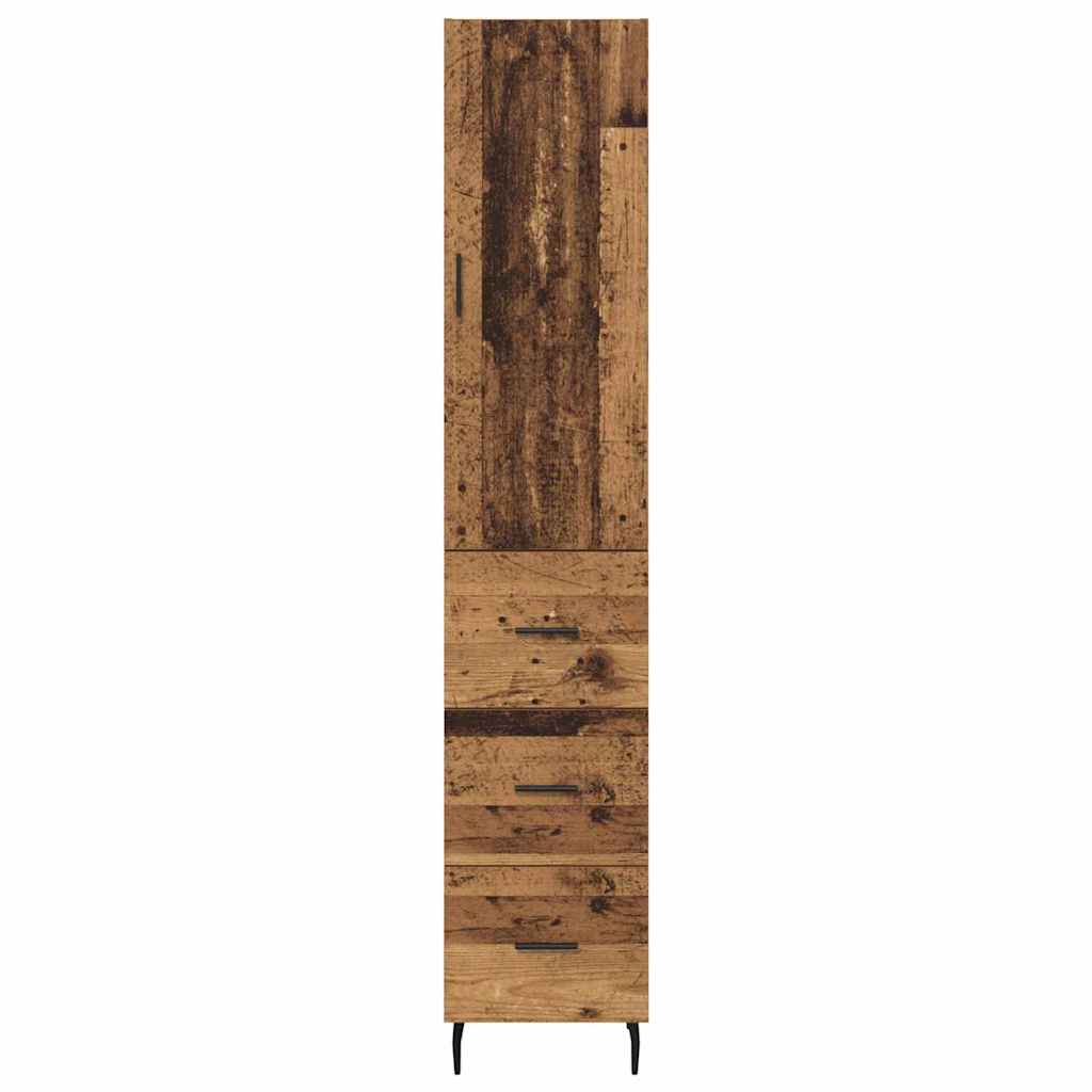 Highboard Old Wood 34.5 x 34 x 180 cm Engineered Wood