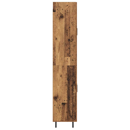 Highboard 2 pcs Old Wood Engineered Wood and Glass