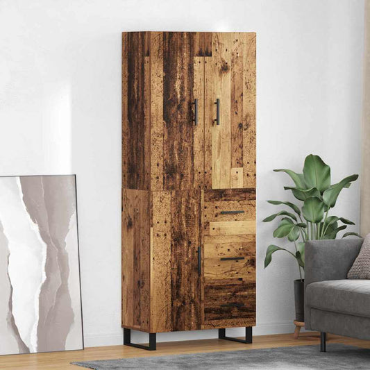 Highboard 2 pcs Old Wood 69.5 x 34 x 180 cm