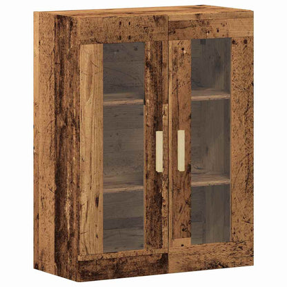 Highboard Old Wood 69.5 x 34 x 180 cm Engineered Wood and Glass