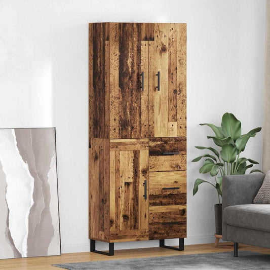Highboard 2 pcs Old Wood 69.5 x 34 x 180 cm